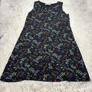 Vinatge Ronni Nicole Women's M Vacation Summer Print Slinky Knit Shift Dress